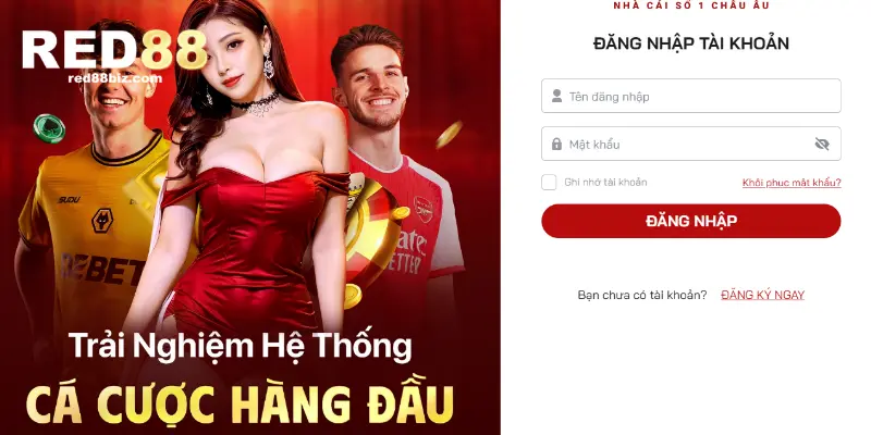 Đăng Nhập RED88 Và Khắc Phục Các Lỗi Truy Cập Nhà Cái 1 Các bước đăng nhập nhà cái RED88 khi chưa có tài khoản cá cược